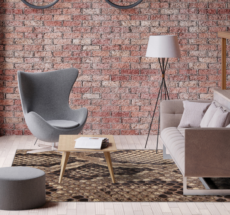 Slangeskind dyreprint vinyl tæppe - TenStickers