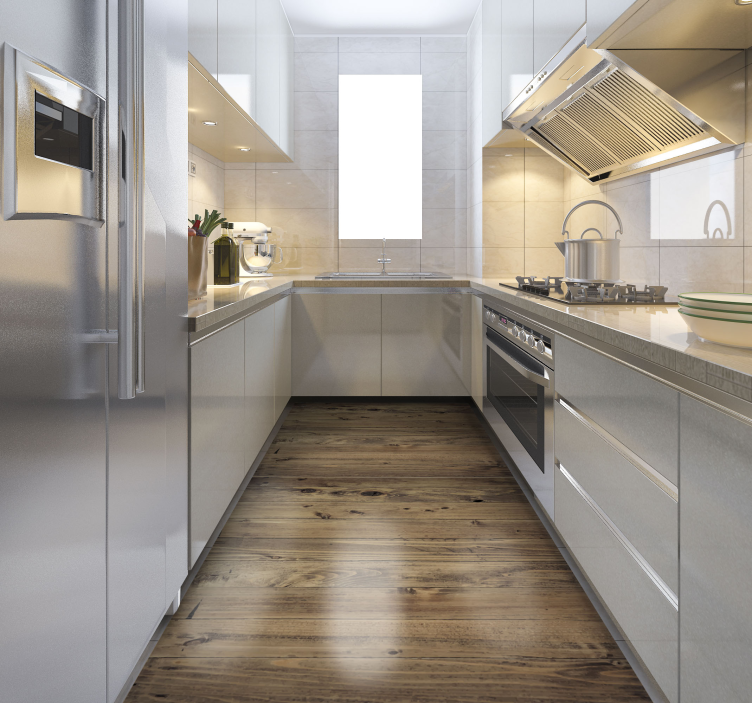 Slidt træ-effekt vinyl tæppe - TenStickers