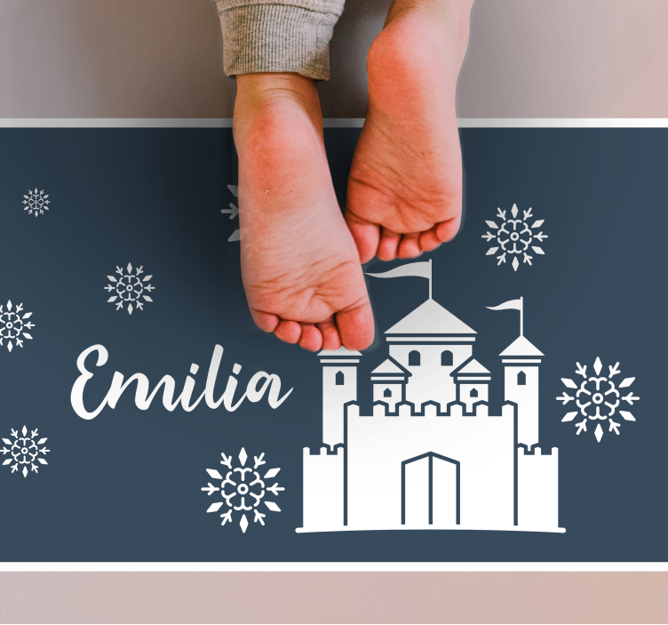 Slot legende scene vinyl tæppe med navn - TenStickers