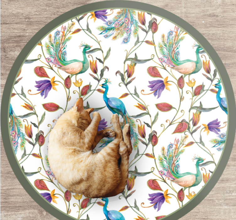 Smukke påfugleblomster Blomster og planter vinyltæppe - TenStickers