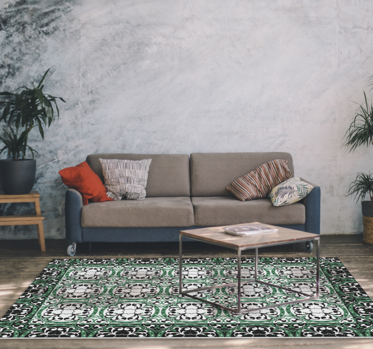 Smukke mosaik vinyl stue tæppe - TenStickers