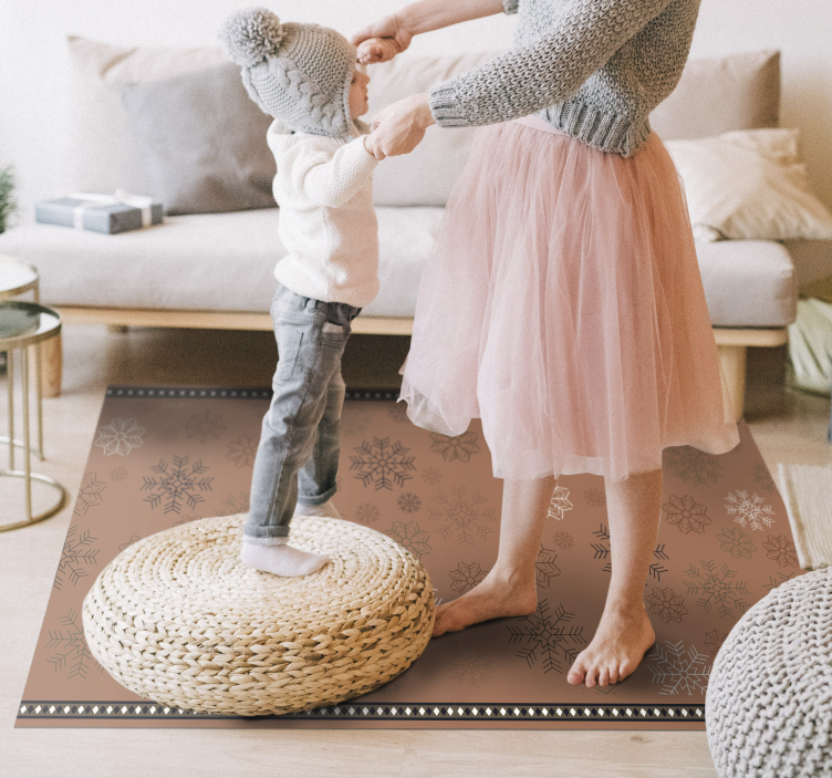 Snefnug mønster vinyl soveværelsetæppe - TenStickers