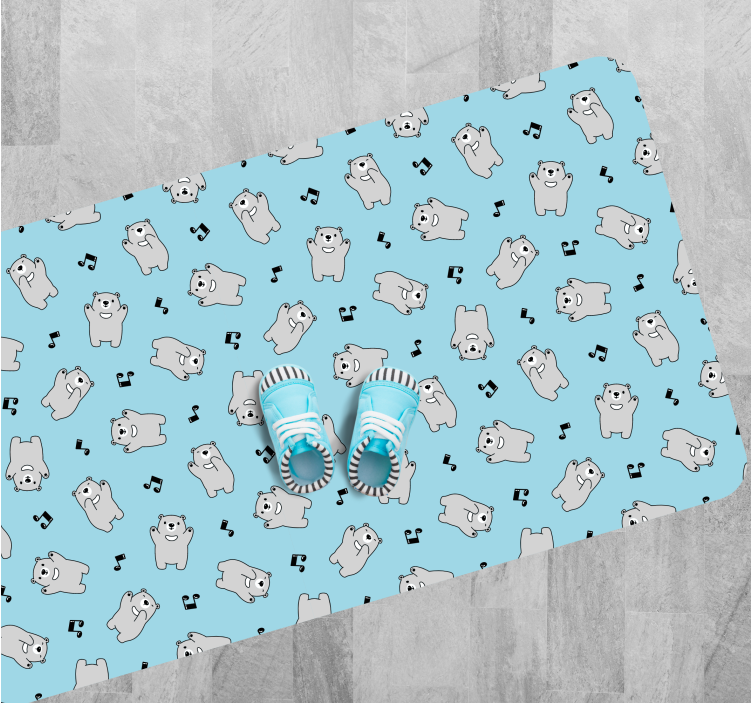 Søde bjørnefigurer vinyltæpper til babyværelse - TenStickers