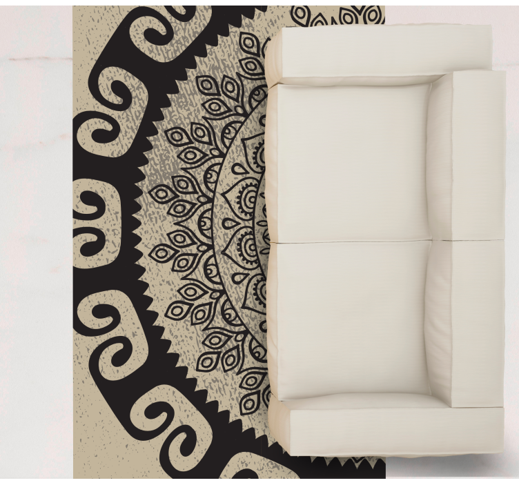 Sofistikeret motiv mandala vinyl tæppe - TenStickers