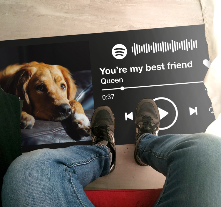 Spotify musik med tekst og billede tilpas mat - TenStickers