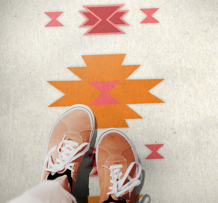 Enkelt tribal motiv etniske vinyltæppe - TenStickers