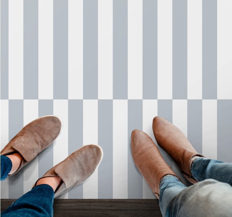 Stilfuldt stribet koncept geometriske vinyl tæppe - TenStickers