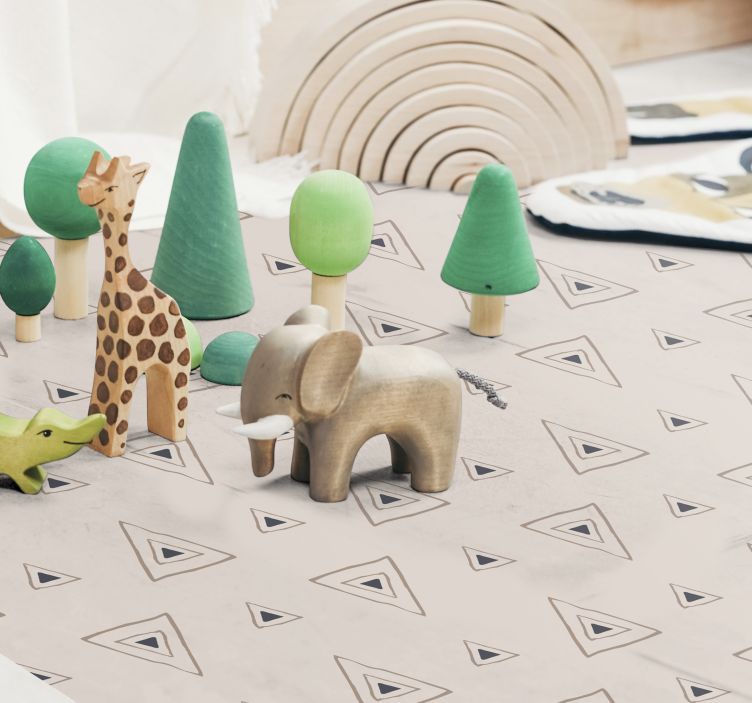 Stilfuldt trekantmønster vinyltæpper til babyværelse - TenStickers