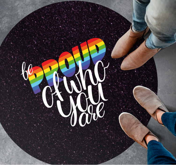 Stolt beskeddesign vinyl tæppe med sætninger - TenStickers