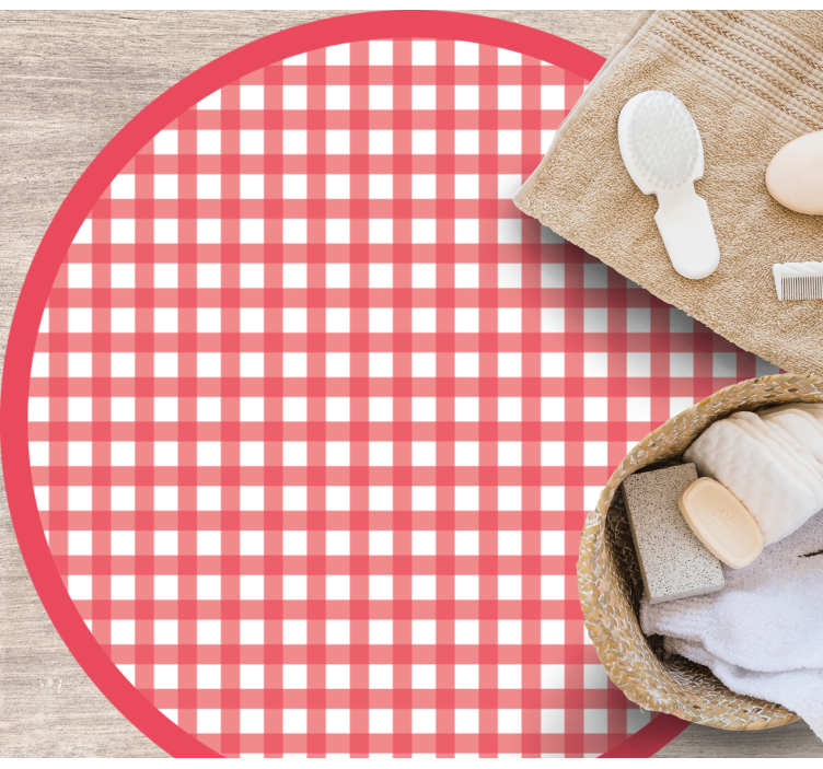 Stribede vinyl tæppe klassisk ternet mønster - TenStickers