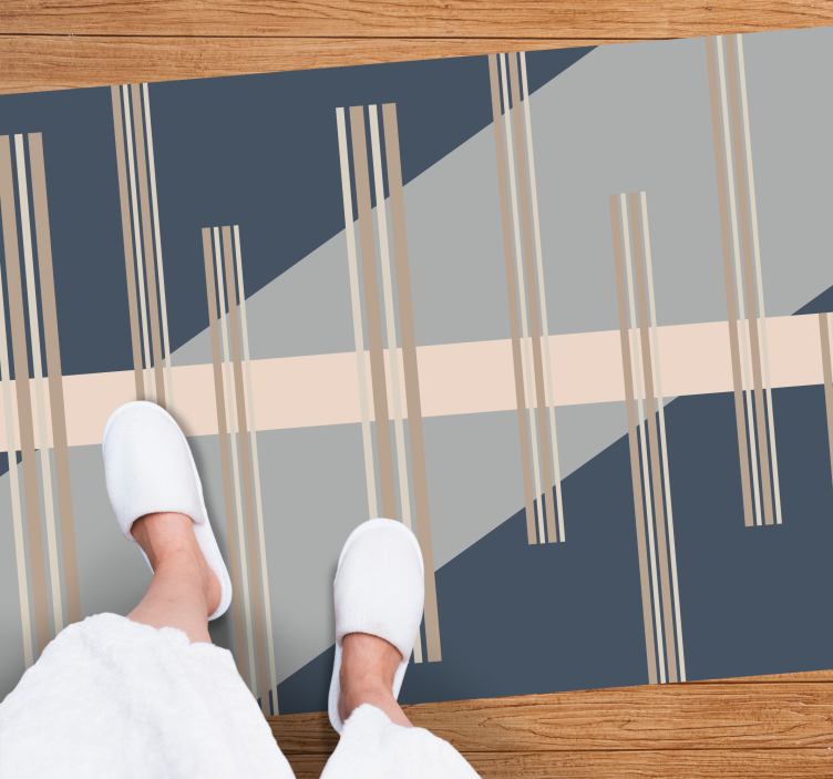 Stribet æstetik stribede vinyl tæppe - TenStickers