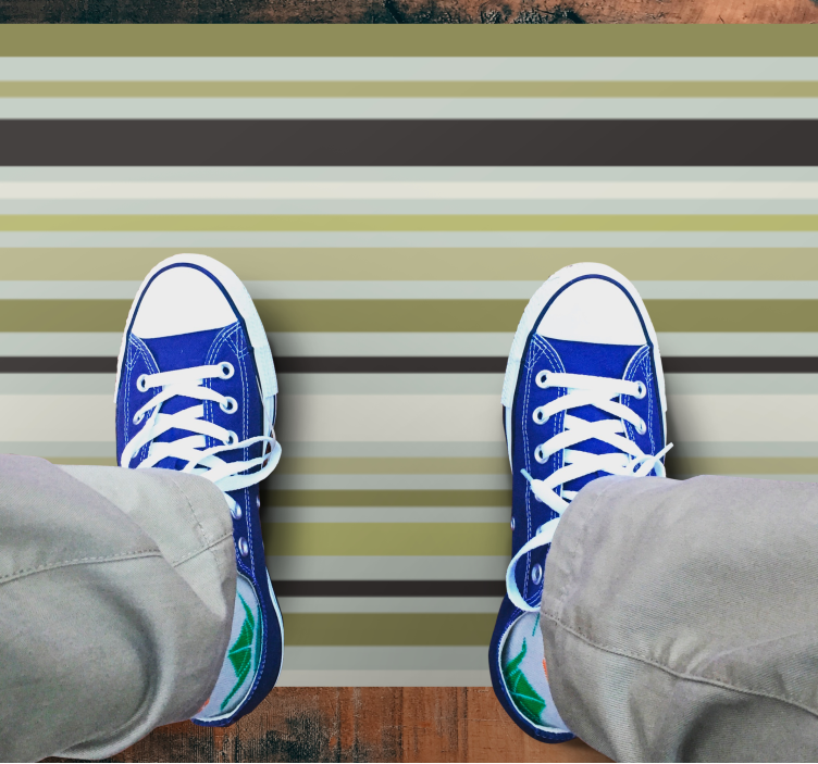 Stribet mønster overlay stribede vinyl tæppe - TenStickers