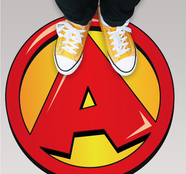 Super forbogstav vinyltæppe med navn - TenStickers