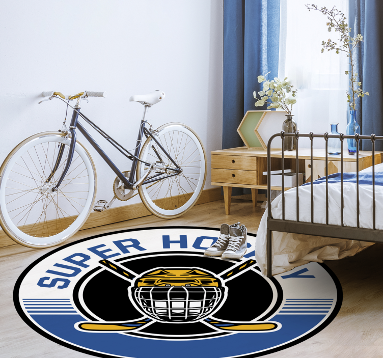 Super hockey design spilmåtte - TenStickers