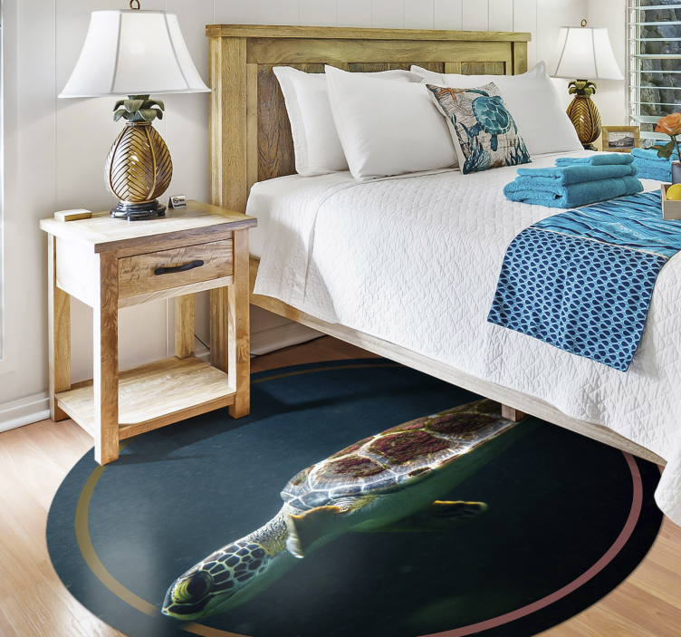 Svømning skildpadde dyr vinyl tæppe - TenStickers