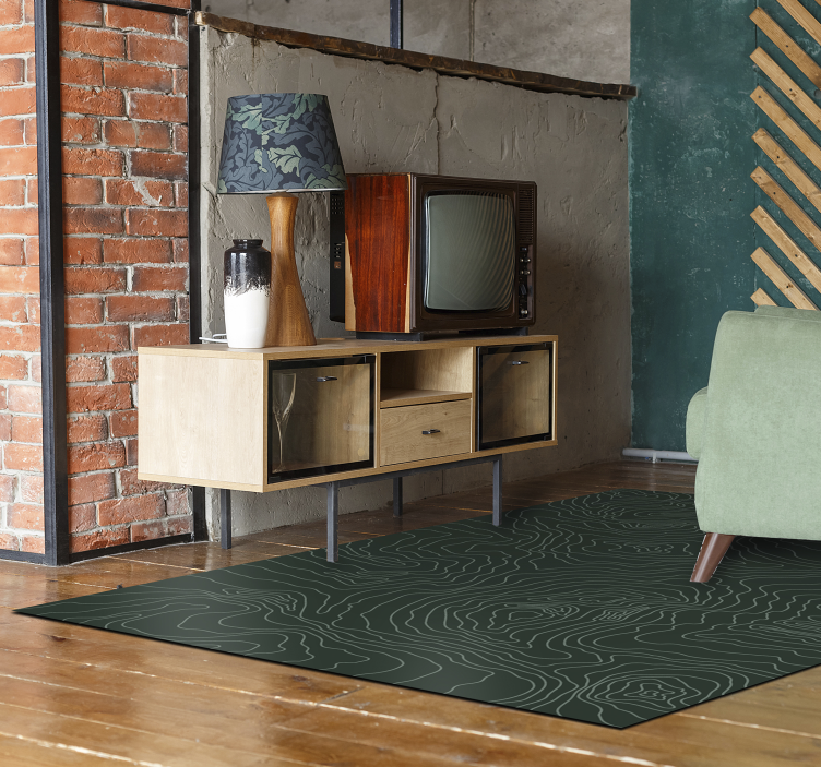 Tæppe pvc topografisk kort verdenskort - TenStickers