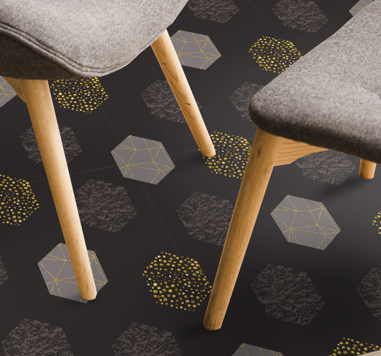 Tekstureret sekskantmønster geometriske vinyl tæppe - TenStickers