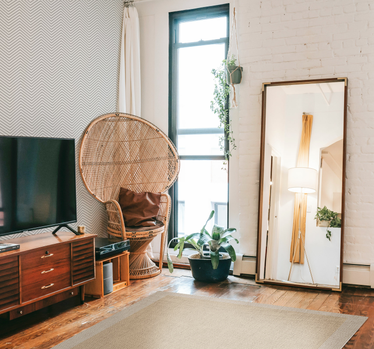 Teplon beige naturlig minimalistiske vinylmåtter - TenStickers