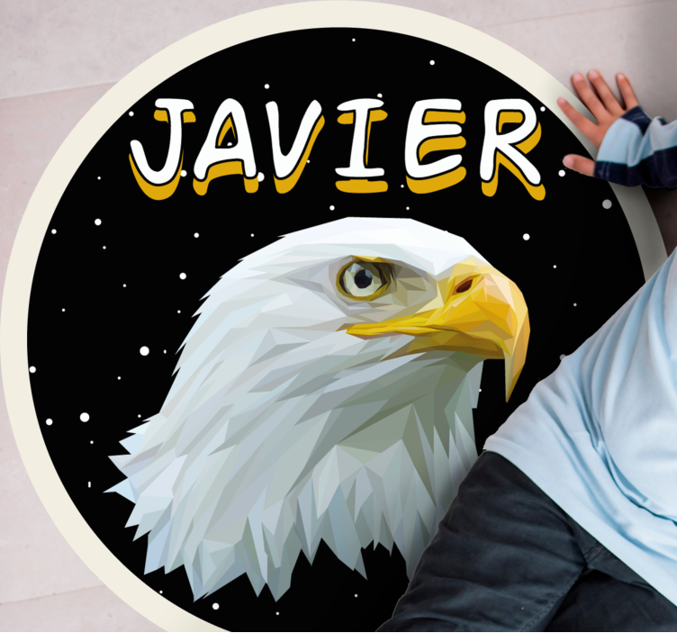 Tilpasselig ørn vinyl tæppe med navn - TenStickers