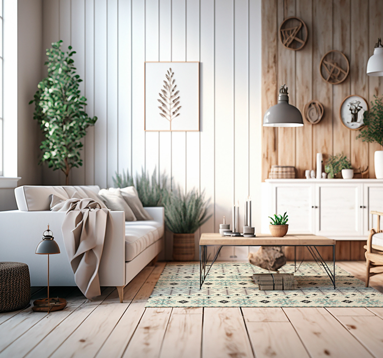 Traditionelt nordisk design nordisk tæppe - TenStickers