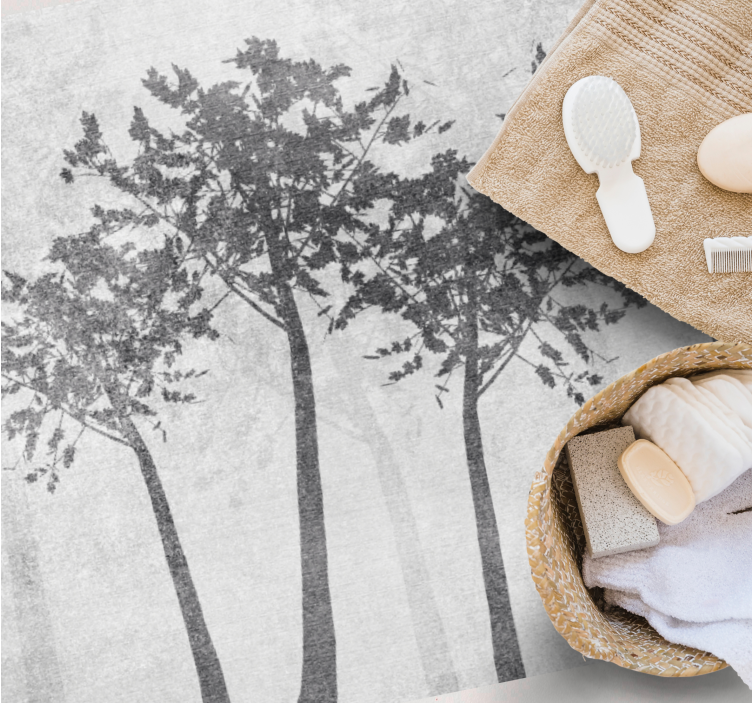 Træer i skandinavisk stil nuancer naturtæppe - TenStickers