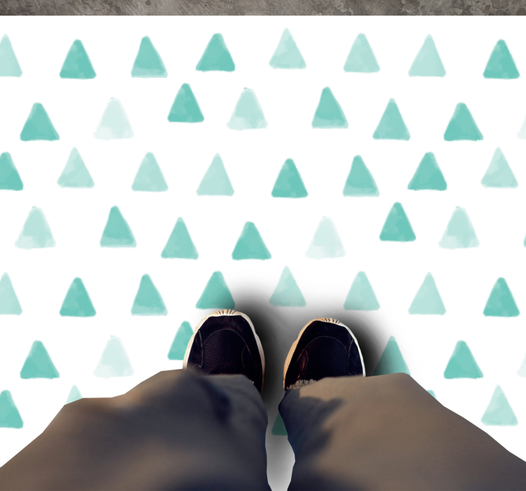 Trekantede motiver geometriske vinyl tæppe - TenStickers