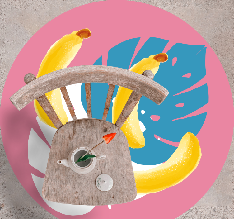 Køkken tæpper med tropisk bananmotiv - TenStickers