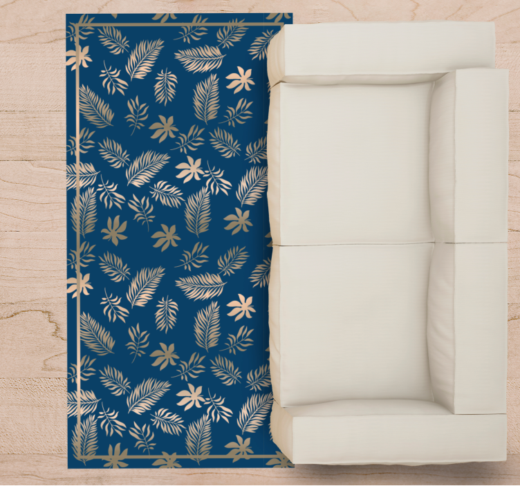 Tropisk bladmønster Blomster og planter vinyltæppe - TenStickers