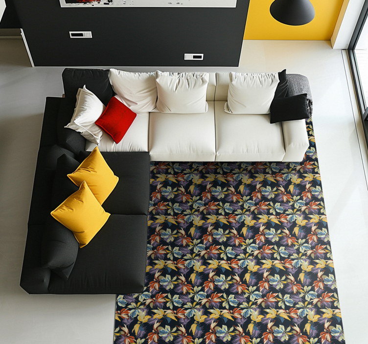 Tropisk botanisk Blomster og planter vinyltæppe - TenStickers