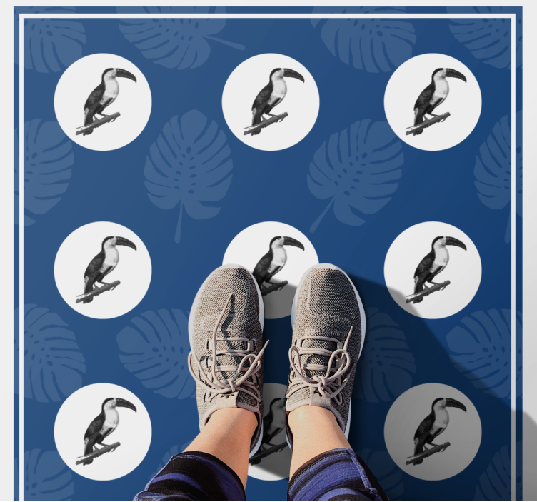 Tropisk tukan mønster vinyltæpper med dyr - TenStickers