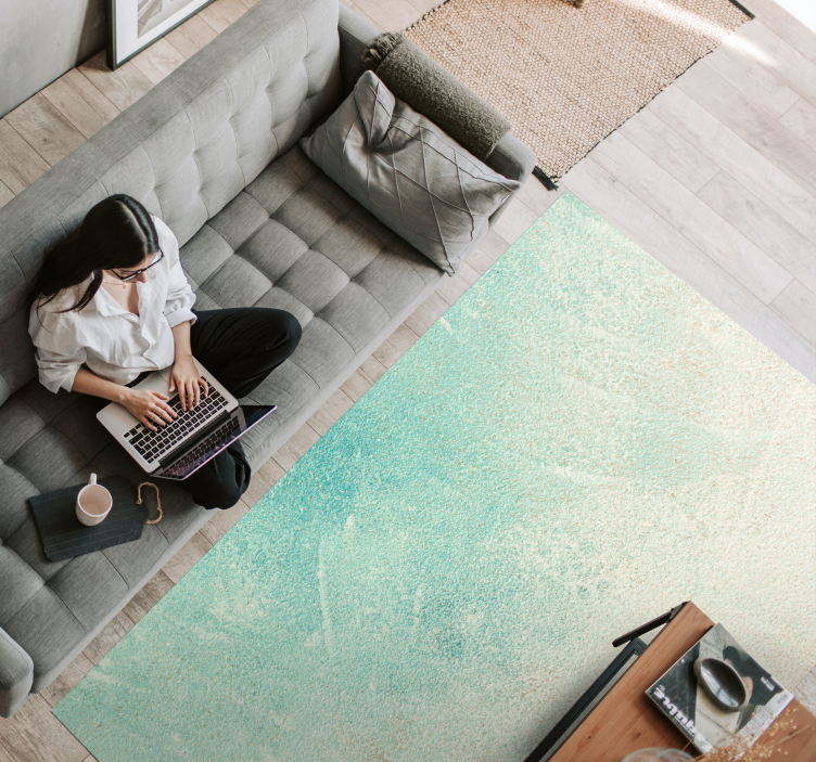 Vidunderligt turkissten vinyl tæppe - TenStickers