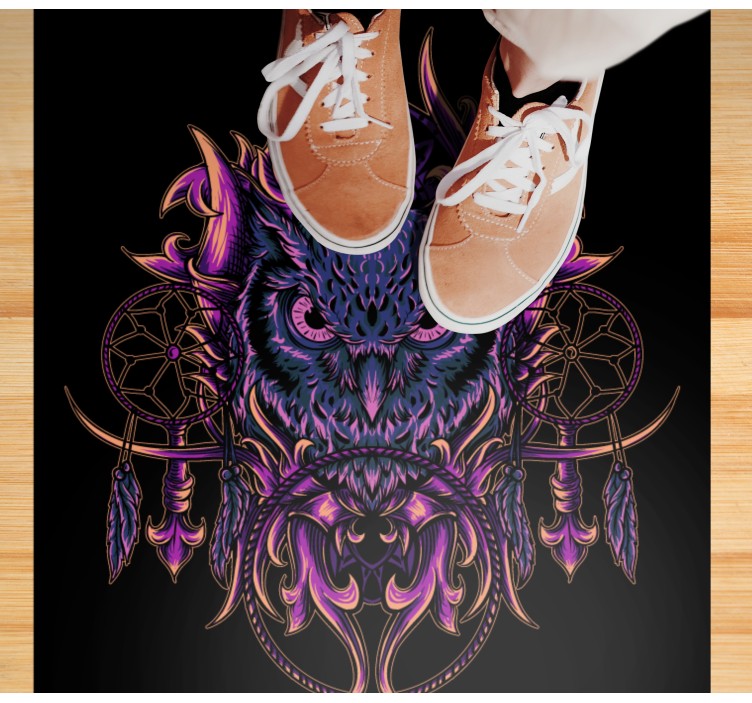 Ugle drømmefanger kunst vinyltæpper med dyr - TenStickers