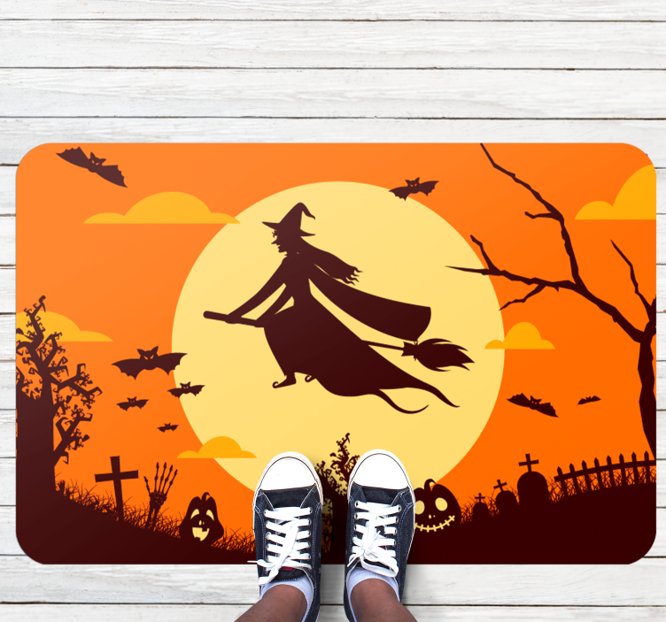 Uhyggelig halloween silhuet vinyltæpper til halloween - TenStickers