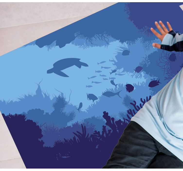 Undervandsscene natur vinyl tæppe - TenStickers