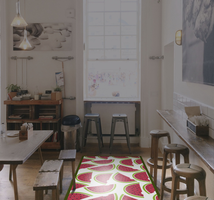 Vinyltæppe med vandmelon-tema - TenStickers