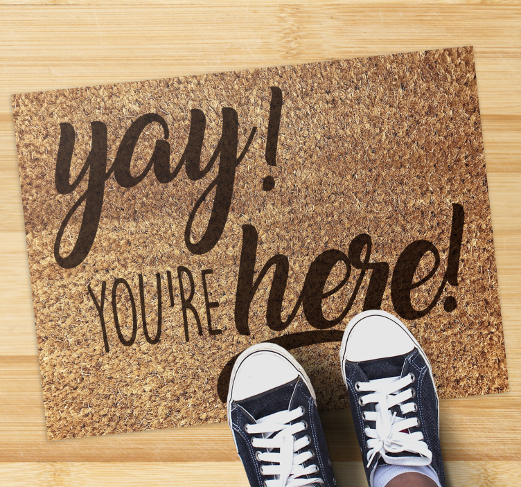 Varm velkomstfrase vinyltæppe til entre - TenStickers