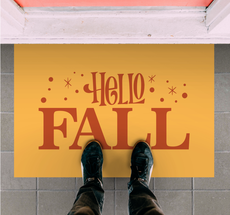 Velkommen efterårsstemning vinyl tæppe med sætninger - TenStickers