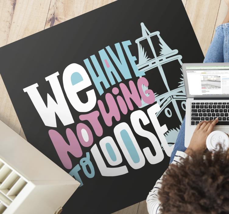 Vi har løs vinyl tæppe med sætninger - TenStickers