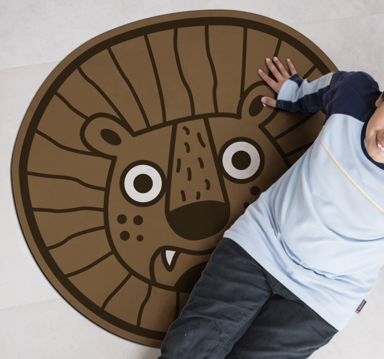 Vinyl tæppe løve til børn dyre tæppe - TenStickers