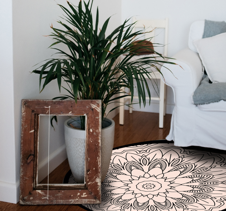 Visuel effekt cirkel tæppe geometriske tæpper - TenStickers