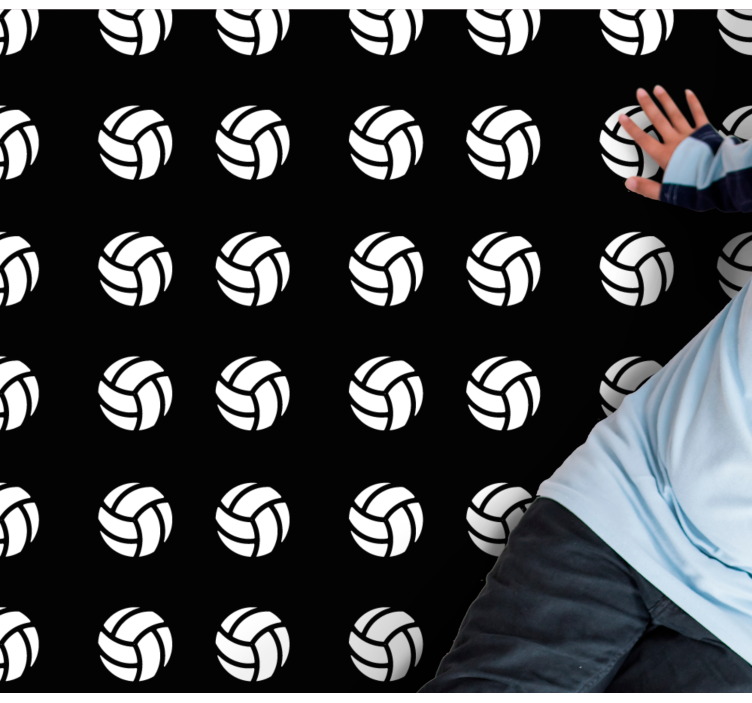 Volleyball mønster vinyl tæppe med spil - TenStickers