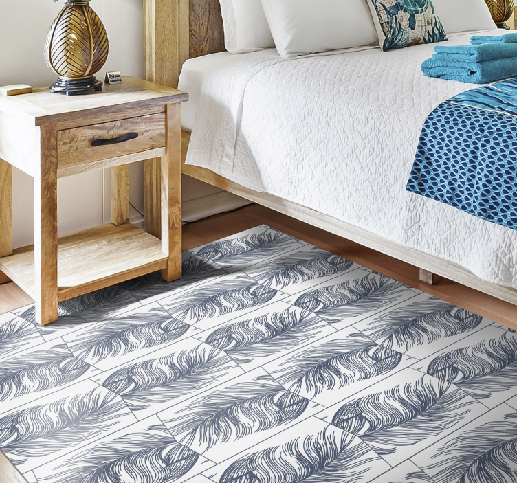 Yndefulde blade natur vinyl tæppe - TenStickers