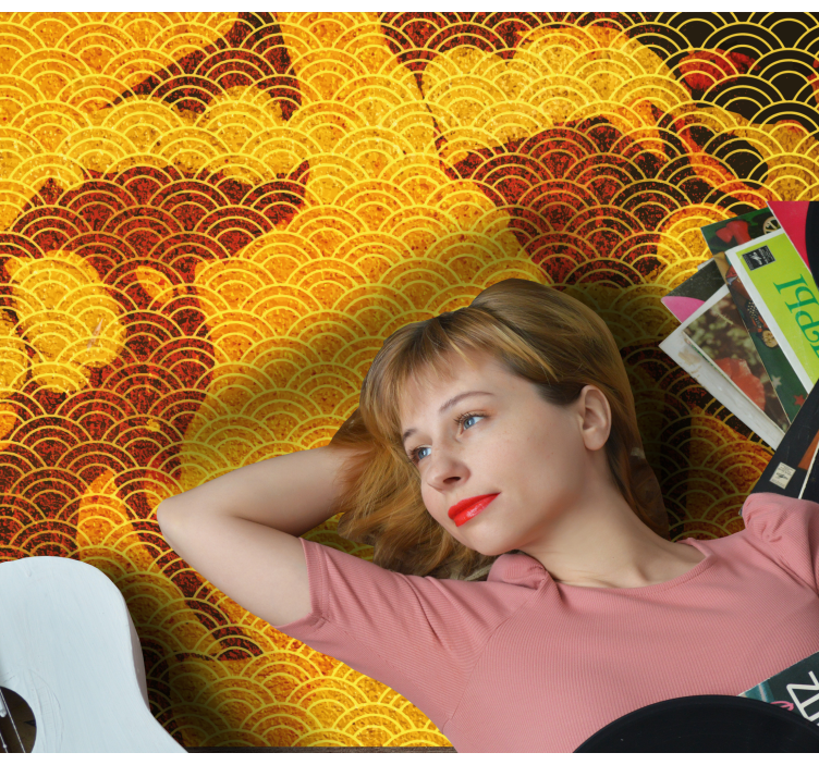 Japansk seigaiha etniske vinyltæppe - TenStickers