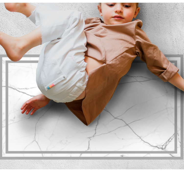 Yndefulde hvide striber marmor vinyl tæppe - TenStickers