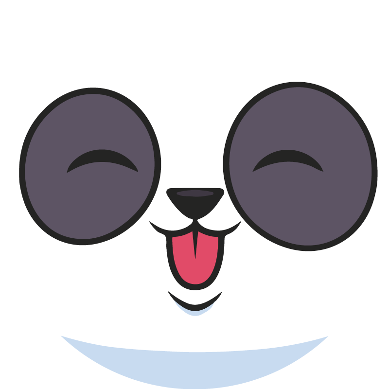 Panda ansigt hvidt vinyl tæppe - TenStickers