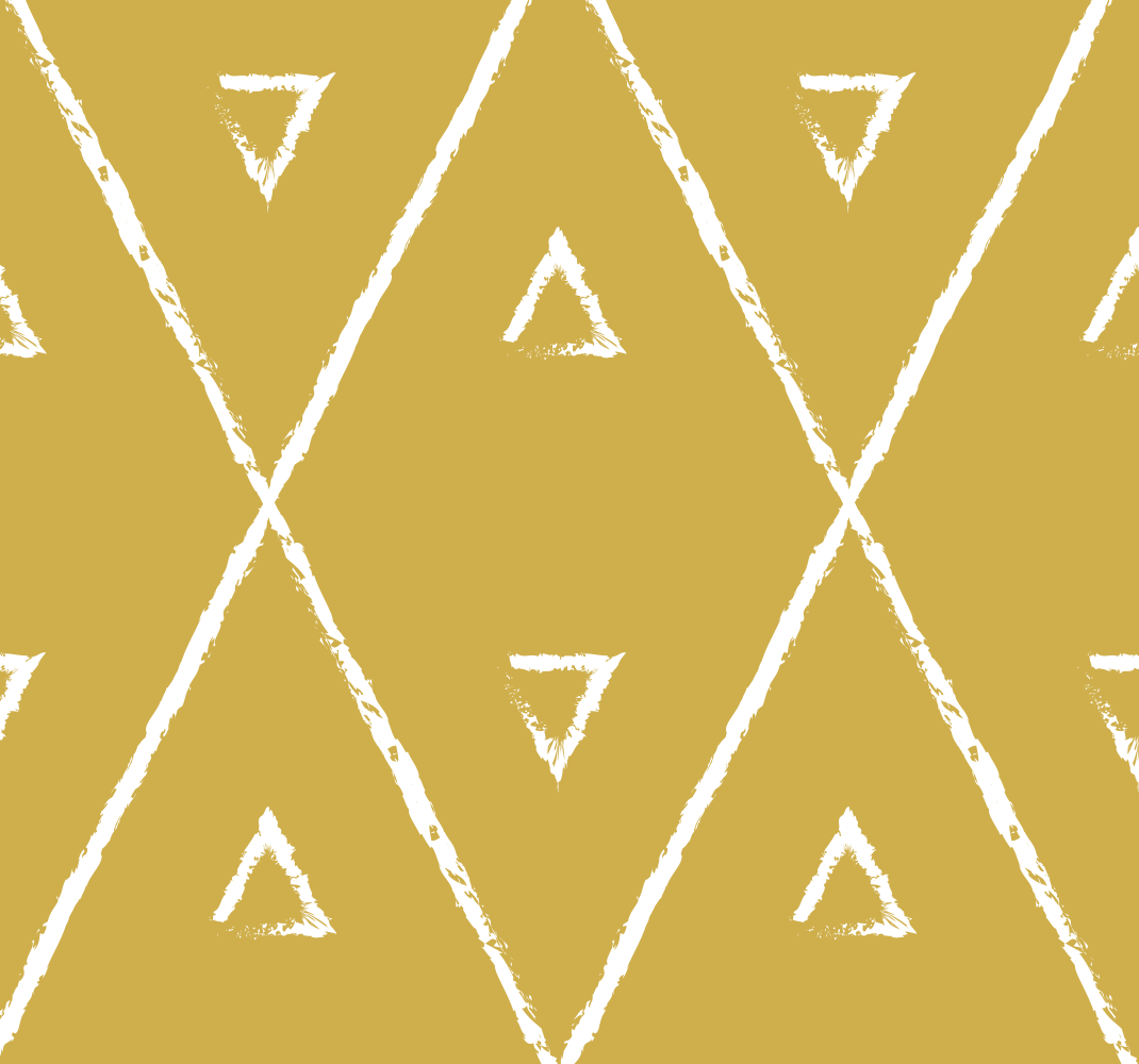 Geometrisk rhombus mønster vinyl tæppe gul - TenStickers