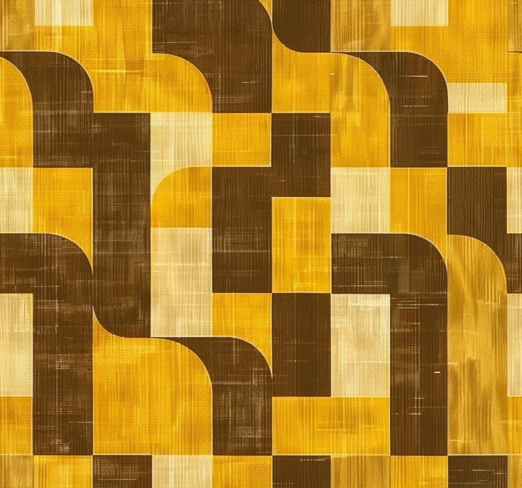 Art deco stil vinyl tæppe gul - TenStickers