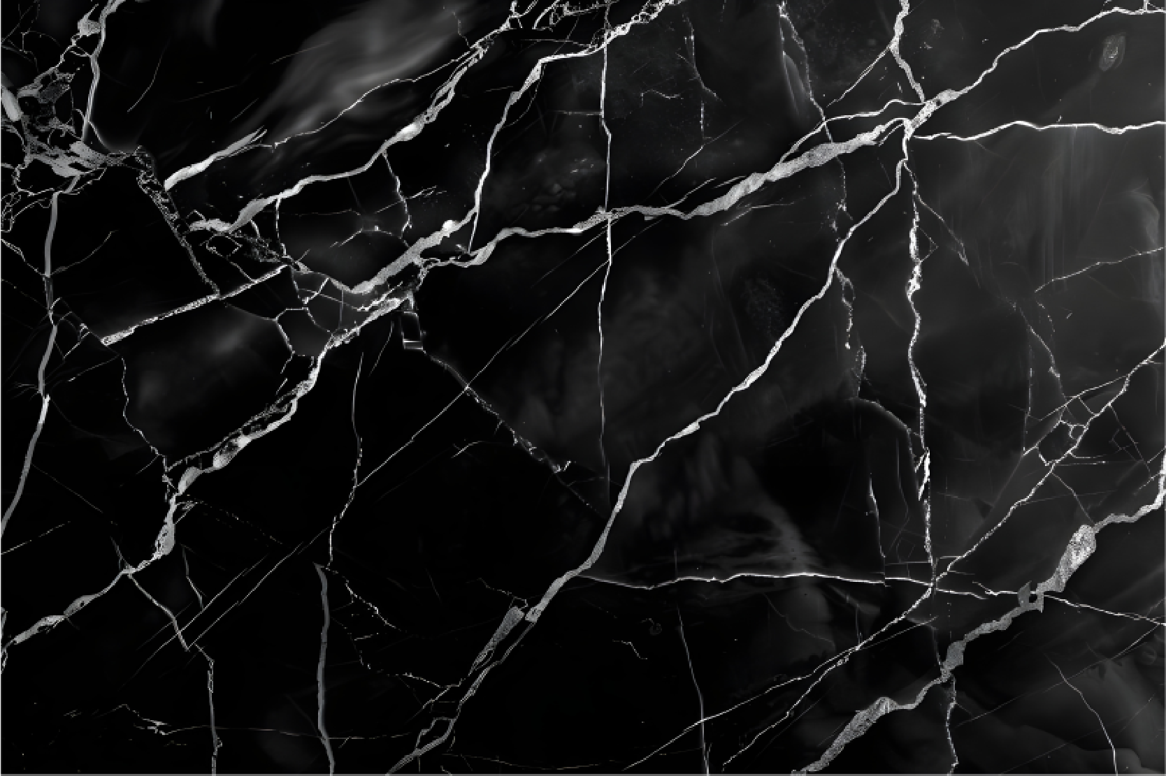 Marmorimitation sorte vinyl tæppe - TenStickers