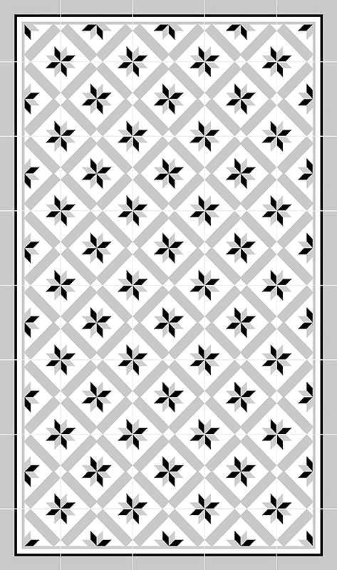 Hydraulisk grå vinyltæppe til køkkenet - TenStickers