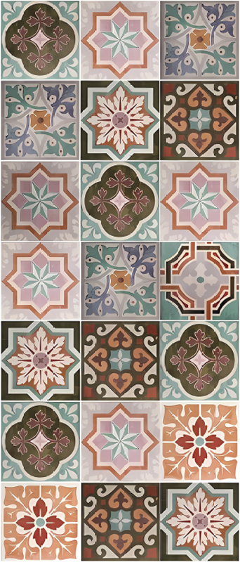 Piastrellisk siciliansk vinyltæppe til køkkenet - TenStickers